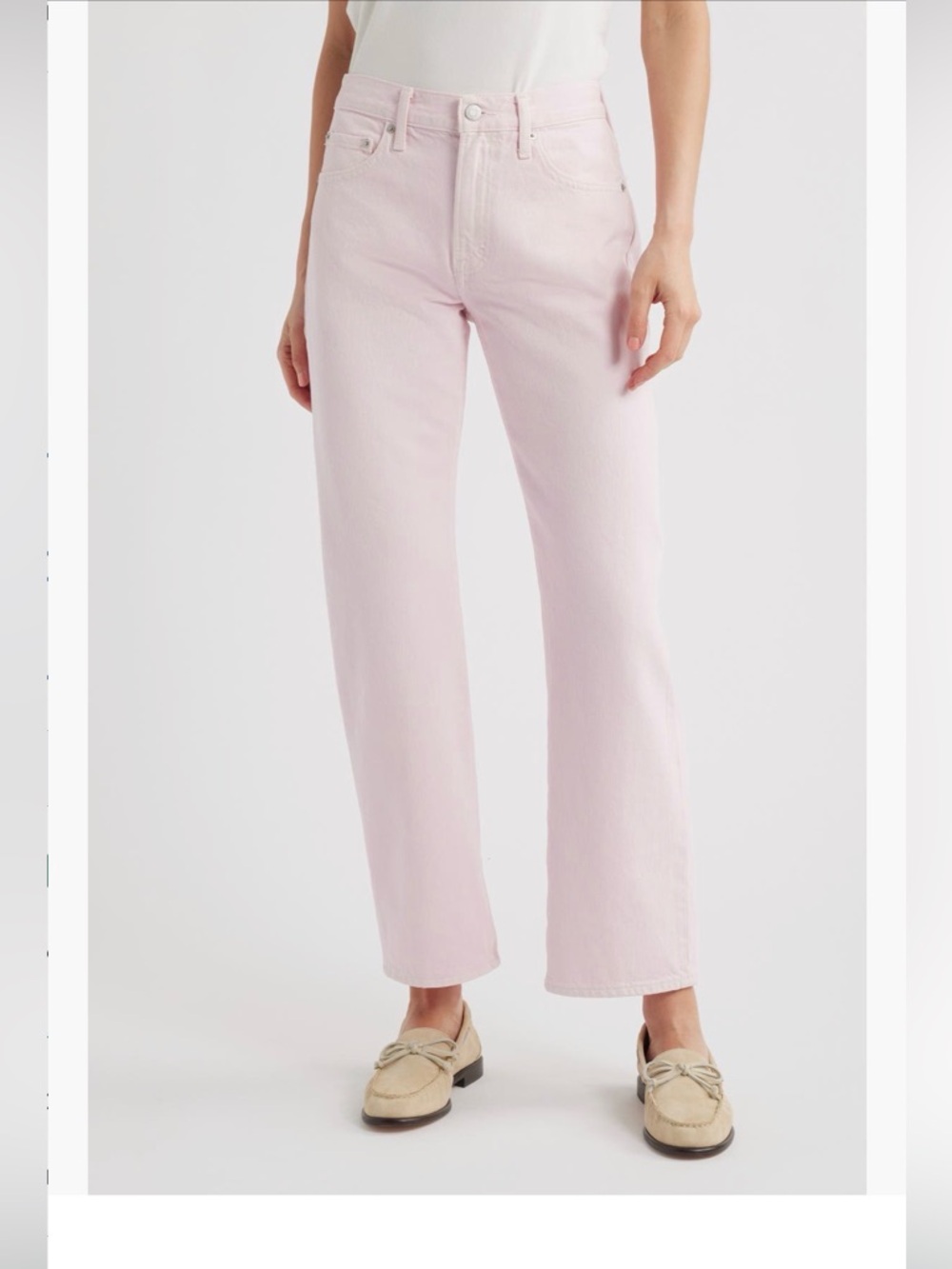 Pistola Lexi mid rise bowed straight leg jeans